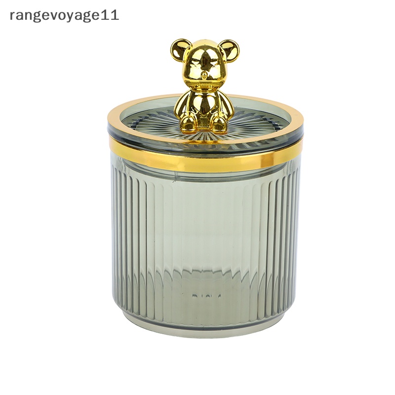 Lọ Đựng Mỹ Phẩm [Rangevoyage] Bằng Acrylic Trong Suốt Hình Gấu Dễ Thương