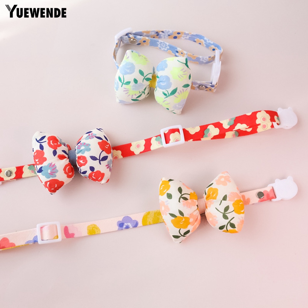 Nơ Đeo Cổ Thoáng Khí Họa Tiết Hoa Dễ Thương Cho Thú Cưng