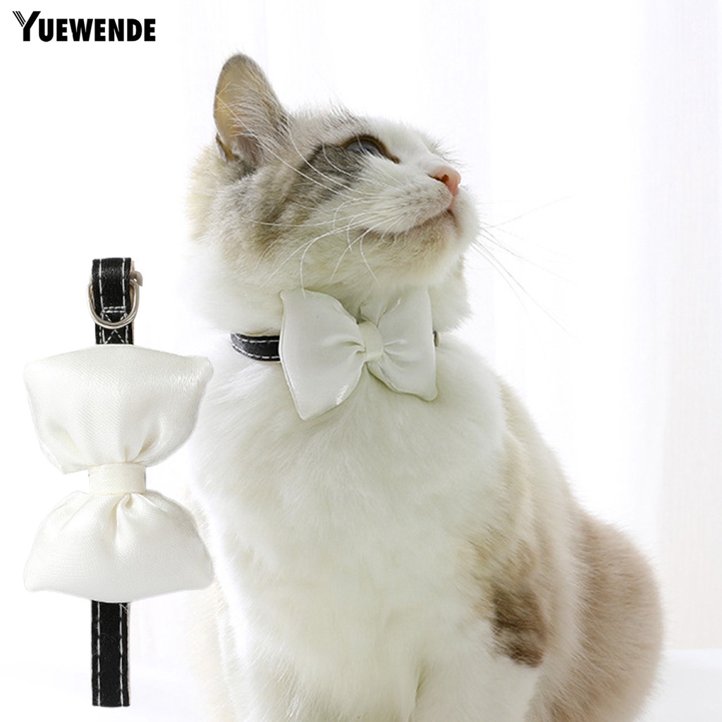 Vòng Cổ Đính Nơ Bằng Lụa Siêu Mềm Chống Mài Mòn Có Thể Điều Chỉnh Dùng Chụp Ảnh Cho Thú Cưng