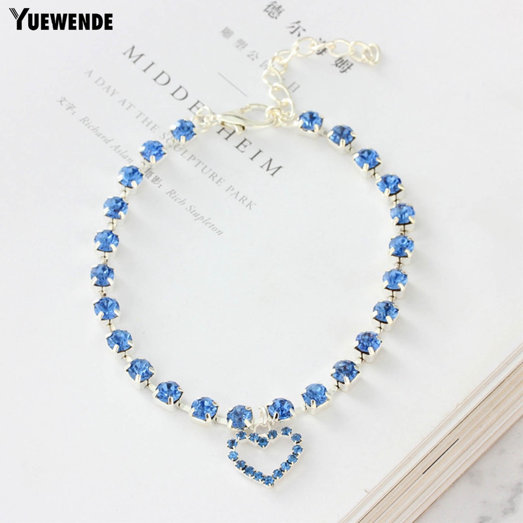 Vòng cổ Mặt Trái Tim Đính Đá Cho Thú Cưng