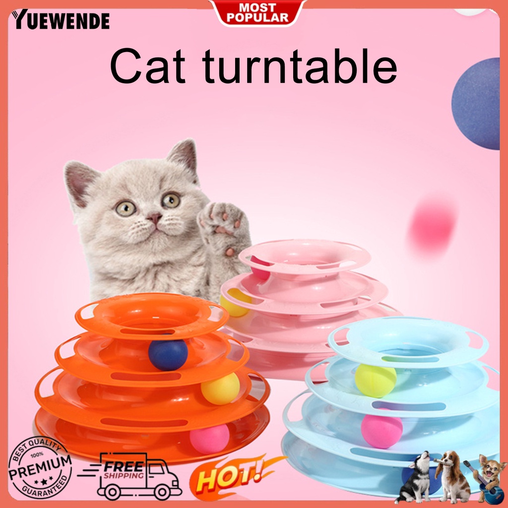 Đồ Chơi Đĩa Sáng Tạo Tích Hợp Bóng Cào Móng Chống Cắn Giảm Căng Thẳng Cho Mèo Cưng