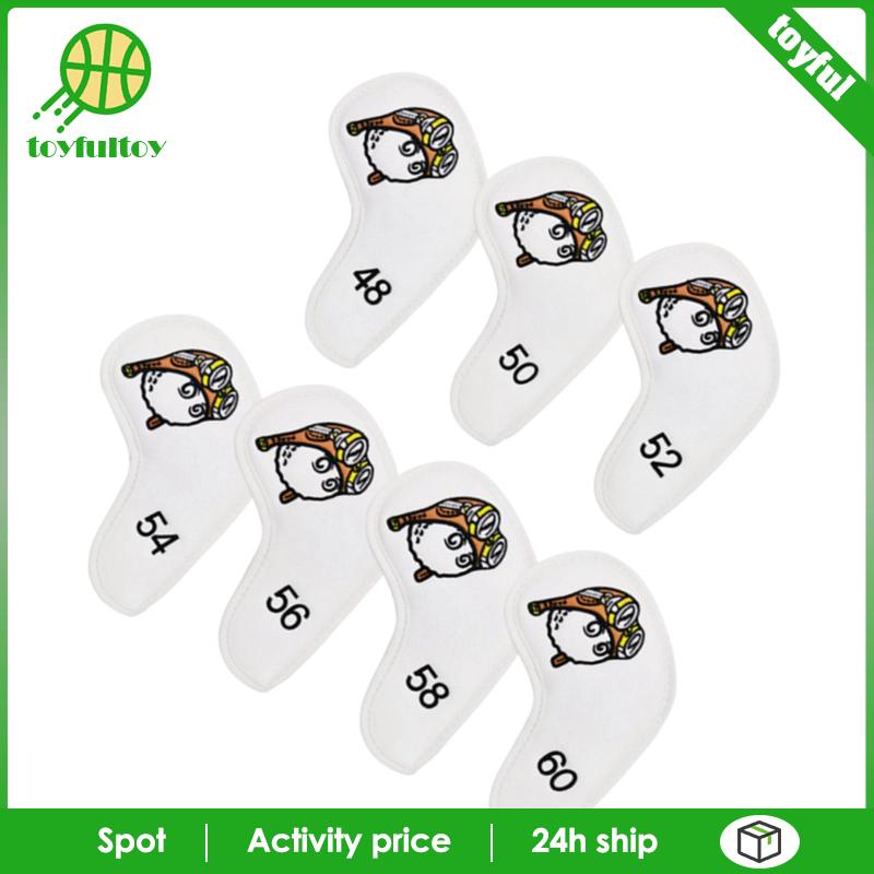 Bộ 7 Vỏ Bọc Đầu Gậy Đánh Golf Bằng Sắt Kiểu Cổ Điển