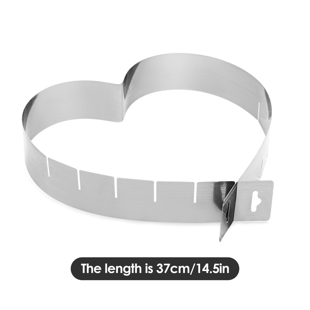 Khuôn Làm Bánh Nhiều Tầng Hình Trái Tim Bằng Thép Không Gỉ Có Thể Điều Chỉnh Mới