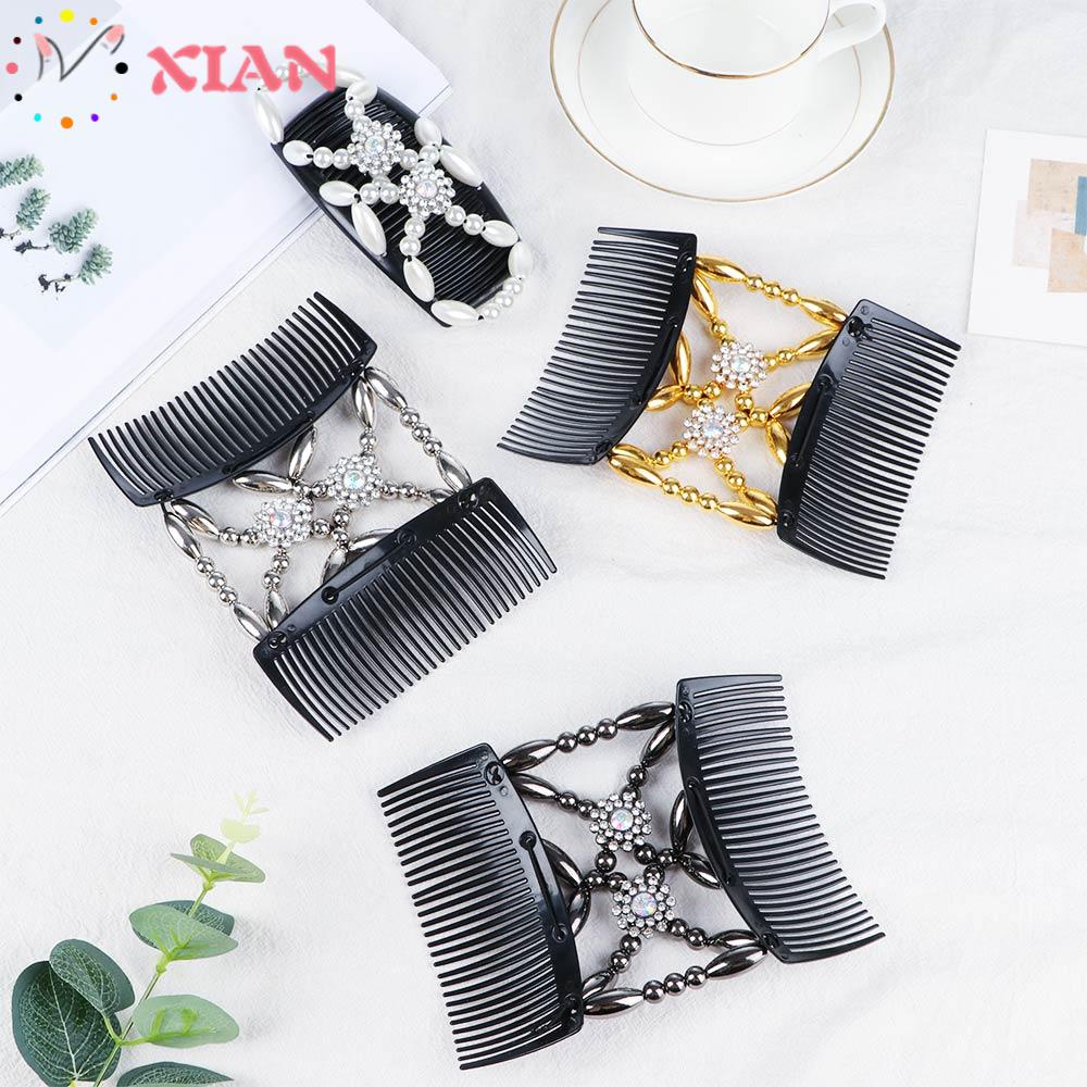 Lược Chải Tóc Tạo Kiểu DIY Hình Bông Hoa|Kẹp Tóc Đính Hạt Handmade