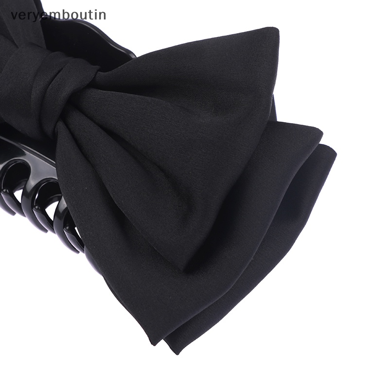 Kẹp Tóc Hình Nơ Màu Trơn Dễ Thương Cho Nữ