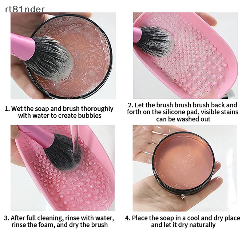 Rt Dụng Cụ Vệ Sinh Cọ Trang Điểm Bằng Silicone Hình Mặt Trăng