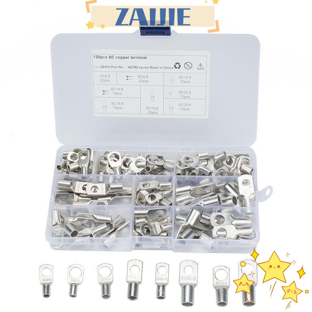 Set 24 120 Đầu Nối Dây Điện Bằng Đồng 4 Loại 8 Kích Cỡ Tiện Dụng