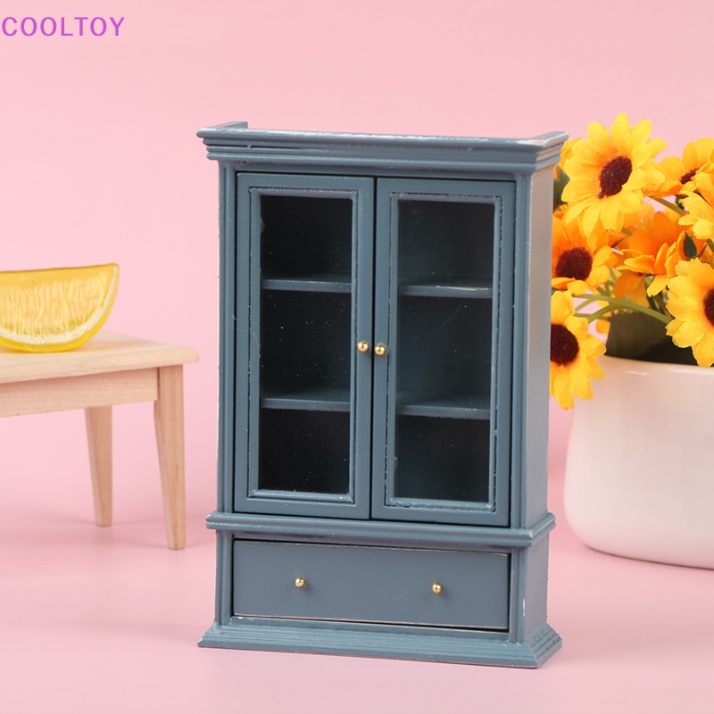 Mô Hình Kệ Sách Hai Cửa Tỉ Lệ 1: 12 Trang Trí Nhà Búp Bê