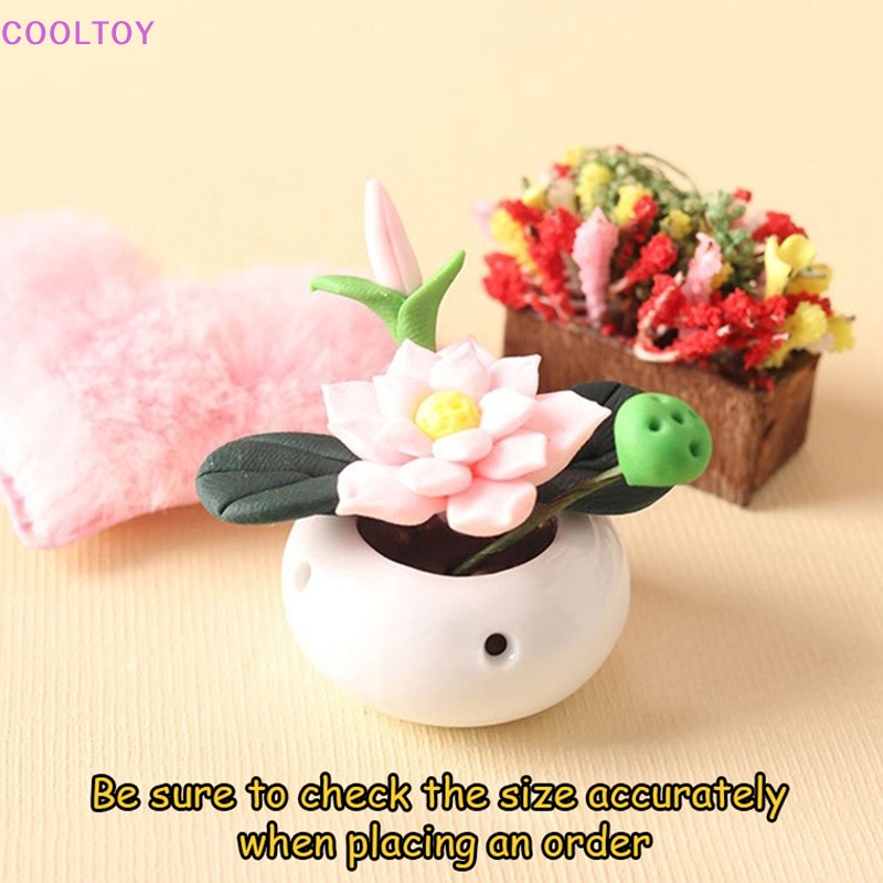 Mô Hình Chậu Hoa Sen Tỷ Lệ 1: 12 Dùng Trang Trí Nhà Búp Bê