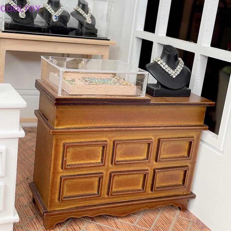 Tủ Trưng Bày Trang Sức Mini Tỷ Lệ 1: 12 Cho Nhà Búp Bê