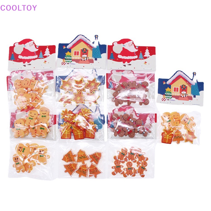 Cooltoy Bộ 6 Túi Đựng Bánh Quy Bánh Gừng Giáng Sinh Thu Nhỏ DIY Bán Chạy