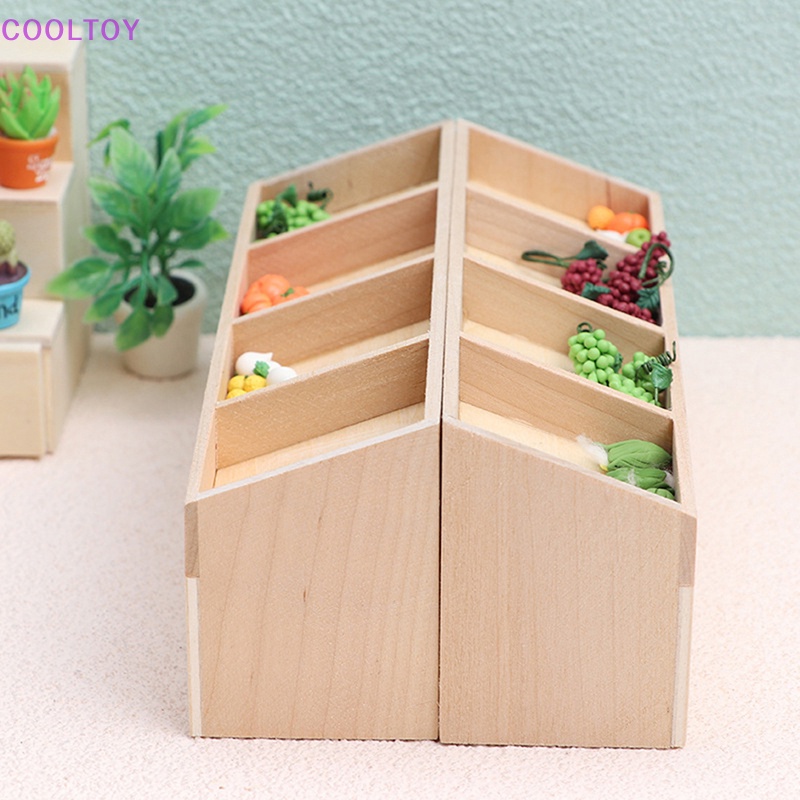 Cooltoy Mô Hình Kệ Trưng Bày Trái Cây Và Rau Củ Tỉ Lệ 1: 12 Cho Nhà Bú