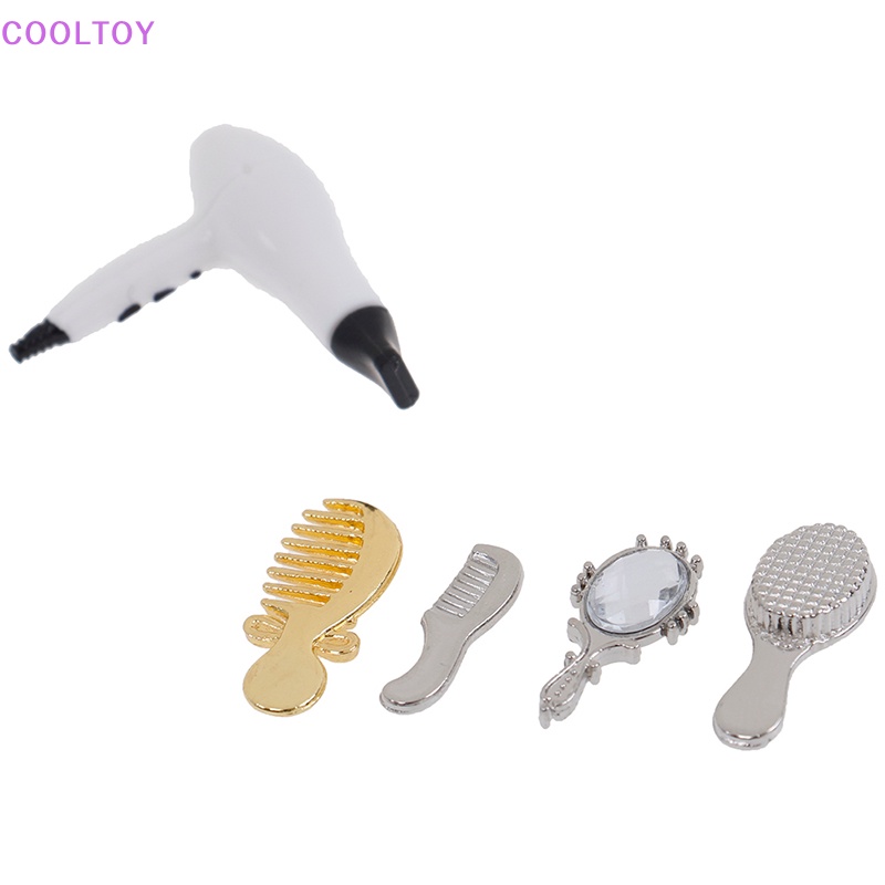 Set 5 Lược Làm Mát / Chải Tóc / Gương Trang Trí Nhà Búp Bê Tỉ Lệ 1: 12