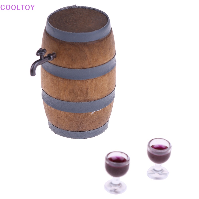 Cooltoy Mô Hình Thùng Rượu mini Tỉ Lệ 1: 12 Trang Trí Nhà Búp Bê