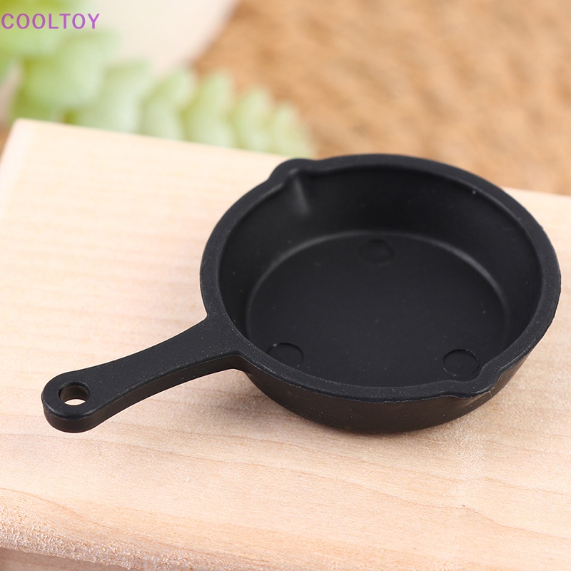 Set 2 Mô Hình Chảo Nấu Ăn Mini Tỉ Lệ 1: 12 Trang Trí Nhà Búp Bê