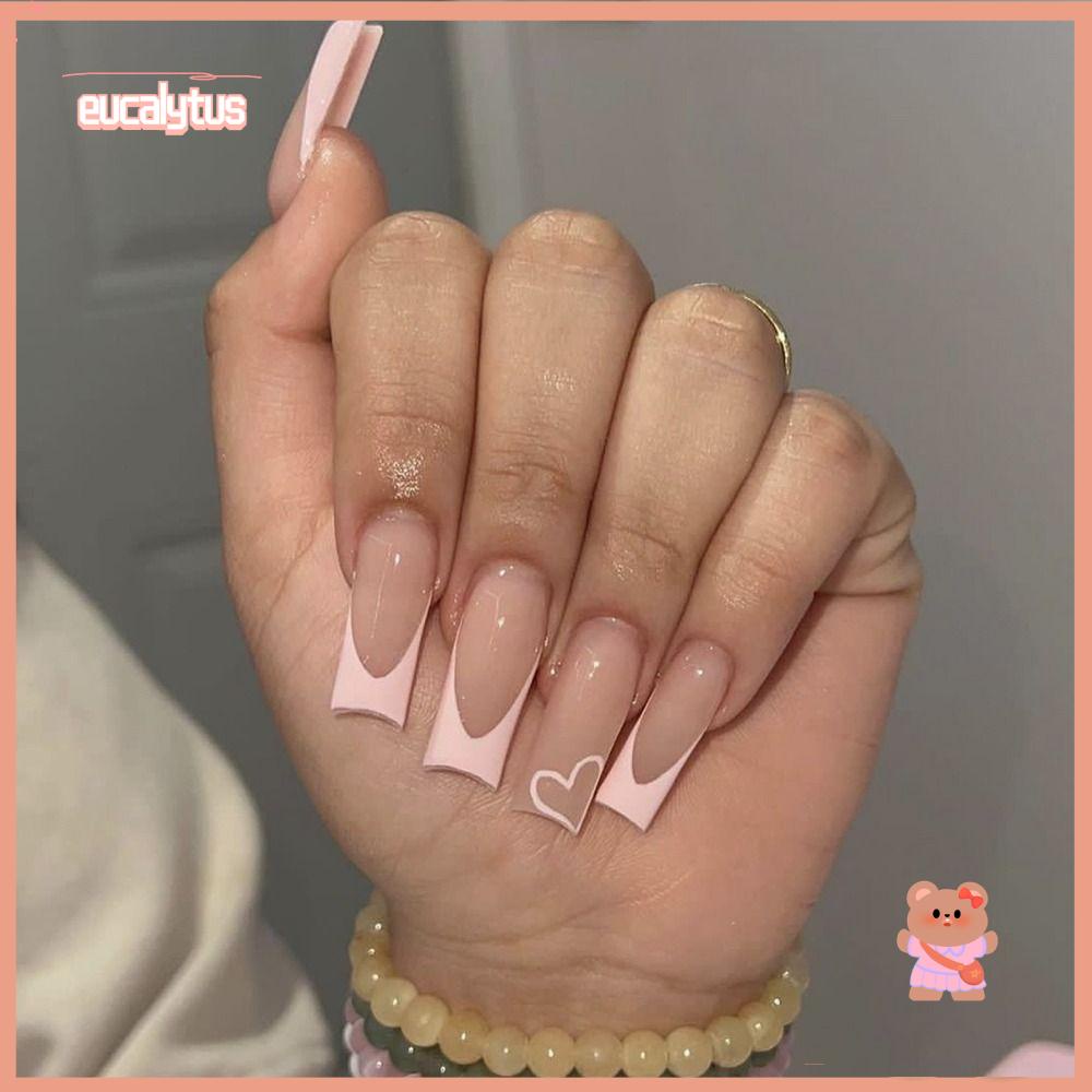 EUTUS Bộ Móng Tay Giả Che Phủ Toàn Diện Đầu Vuông Có Thể Tháo Rời