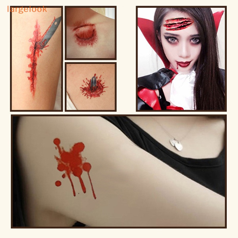 Hình Xăm Dán Vết Sẹo Hóa Trang Halloween Độc Đáo