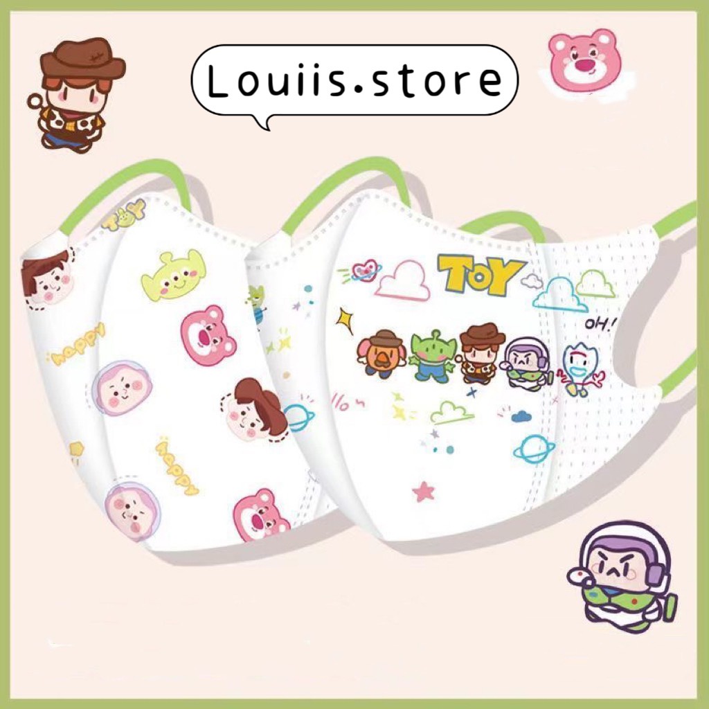 Khẩu trang 3D hoạt hình dễ thương người lớn Louiis.store