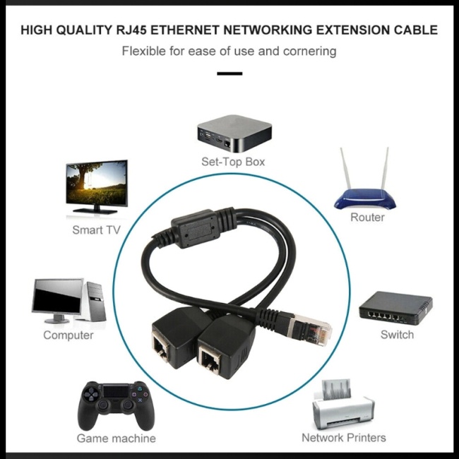 Cáp Chia Mạng Ethernet Rj45 Linh Hoạt Siêu Bền