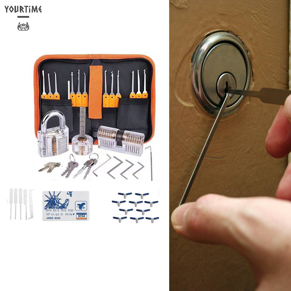 Bộ 42 Chìa Khóa Gãy Tự Động Với 3 Khóa Trong Suốt Nhỏ Gọn Dành Cho Người Mới Bắt Đầu