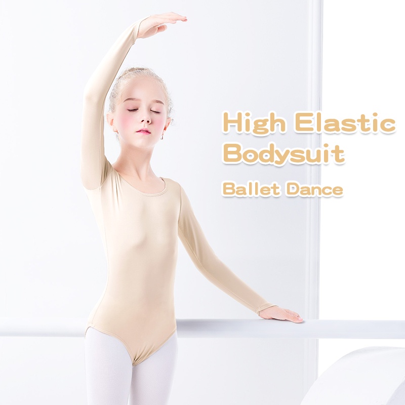 Bộ Đồ Tập Múa Ballet Màu Nude Chuyên Dụng Cho Bé Gái