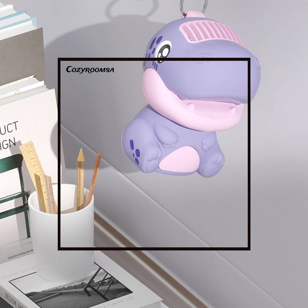 Quạt Mini Cầm Tay Không Cánh 2 Tốc Độ Điều Chỉnh Được Hình Khủng Long Kèm Dây