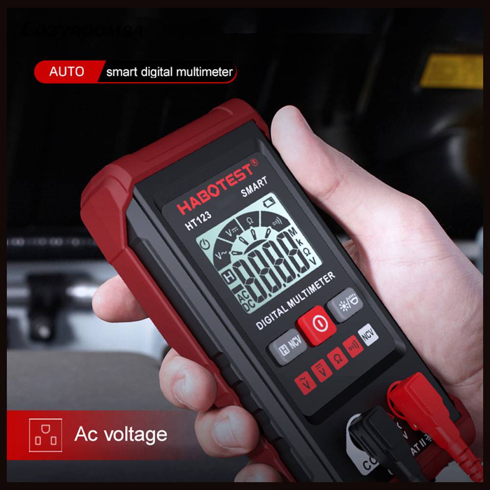 Vôn Kế DC AC Có Đèn Nền Ohm RMS 2000 Chuyên Dụng Cho Gia Đình