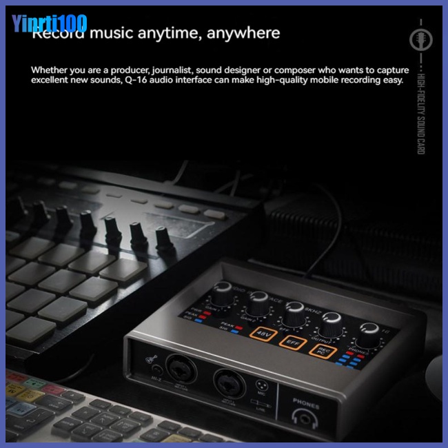 Thẻ Ghi Âm Chuyên Nghiệp DSP Reverb AD 48v Q16 Cho Điện Thoại / Máy Tính