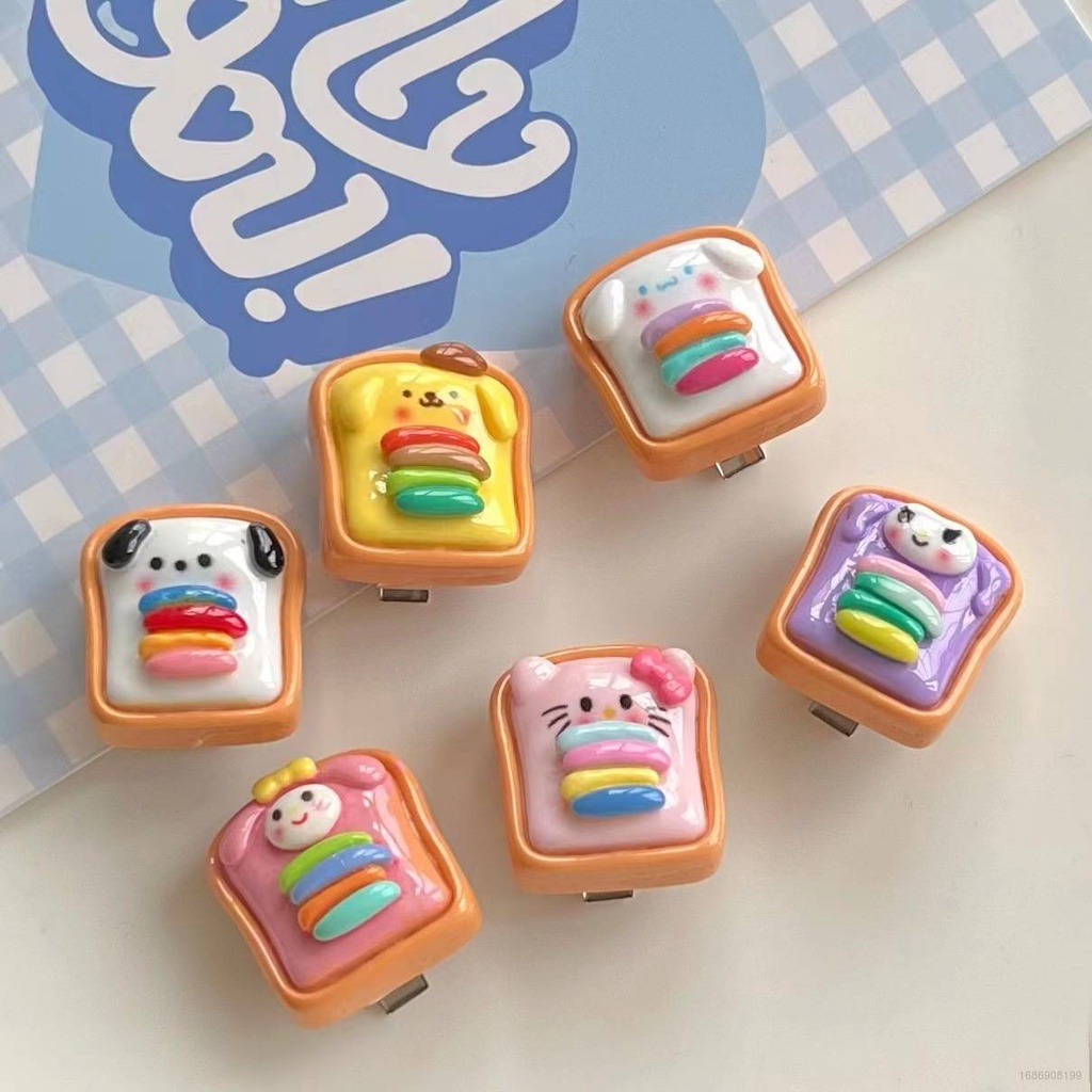 Kẹp Tóc Hoạt Hình Sanrio Hello Kitty Kuromi Cinnamon Pochacco Dễ Thương Ngọt Ngào Thời Trang Cho Bé Gái