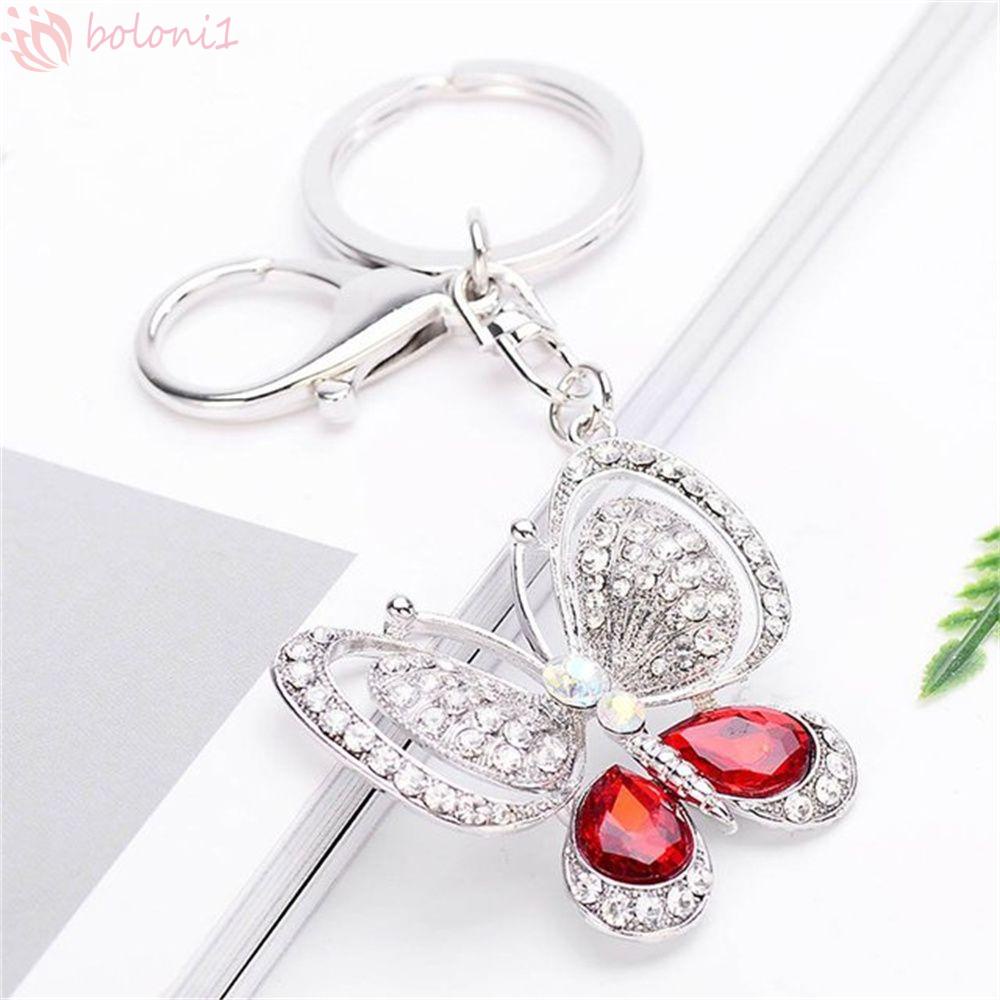 Móc Khóa Hình Bướm Đơn Giản|Móc Khóa Kim Loại Trang Trí Túi Xách Độc Đáo