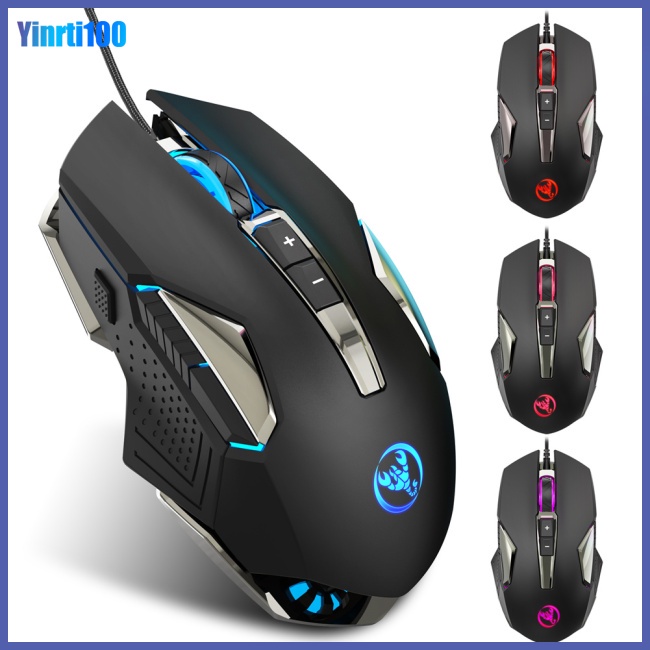 Chuột Chơi Game Có Dây 8D 8000dpi Màu Dạ Quang Tùy Chỉnh Tiện Dụng