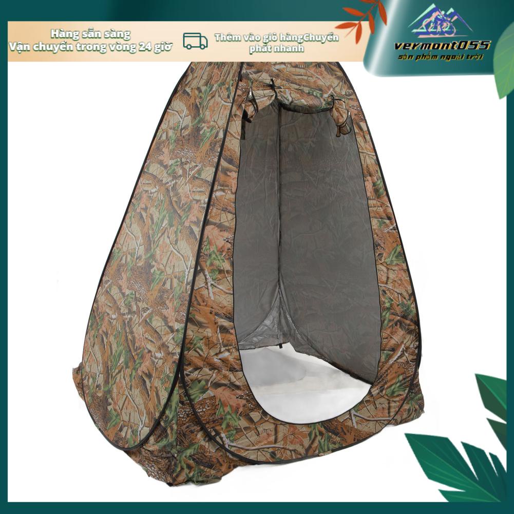 Vermont055 Lều Bật Lên Họa Tiết Lá 3 Cửa Sổ Thể Thao Cho Bóng Mát Vệ Sinh Tắm Thay Cắm Trại Đi Bộ Đường Dài Câu Cá