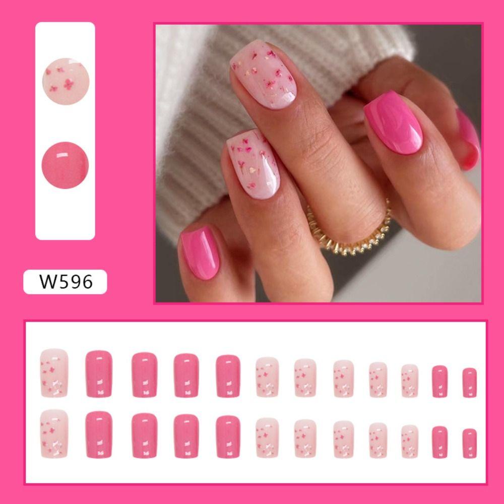 Set 24 Móng Tay Giả Có Thể Tháo Rời DIY