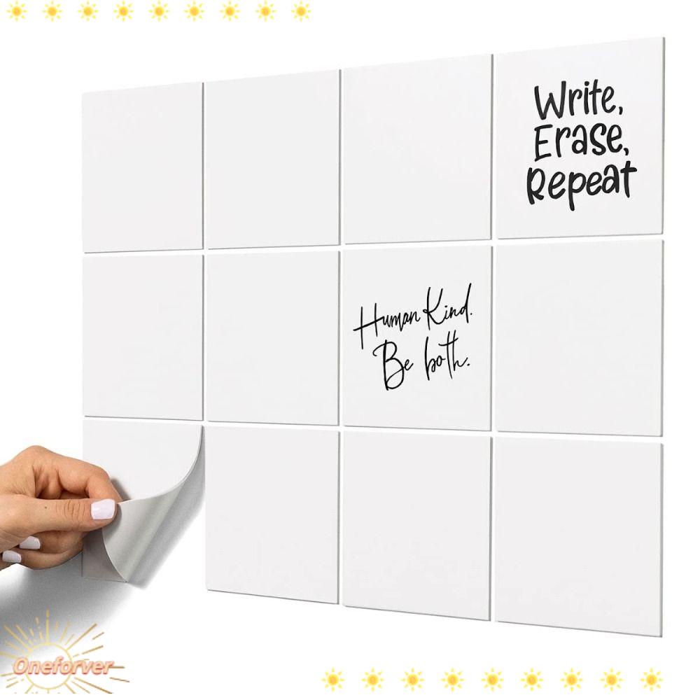 Set 12 Tấm Bảng Trắng Ghi Chú Nhắc Nhở Có Thể Tháo Rời