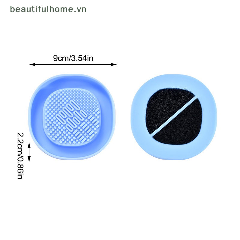 Hộp Vệ Sinh Cọ Trang Điểm Chất Liệu Silicone Tiện Dụng