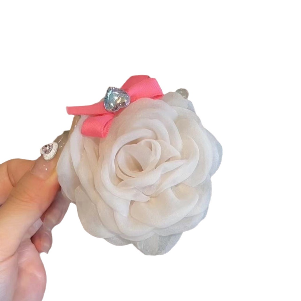 Kẹp Tóc Hoa Hồng Hai Mặt Thời Trang Cho Nữ