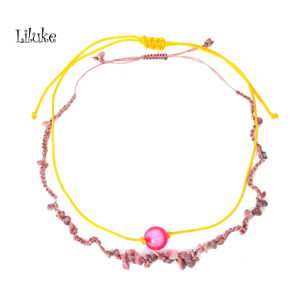 Vòng cổ Hợp Kim Trang Trí Đá Nhiều Lớp Thời Trang Cho Nữ