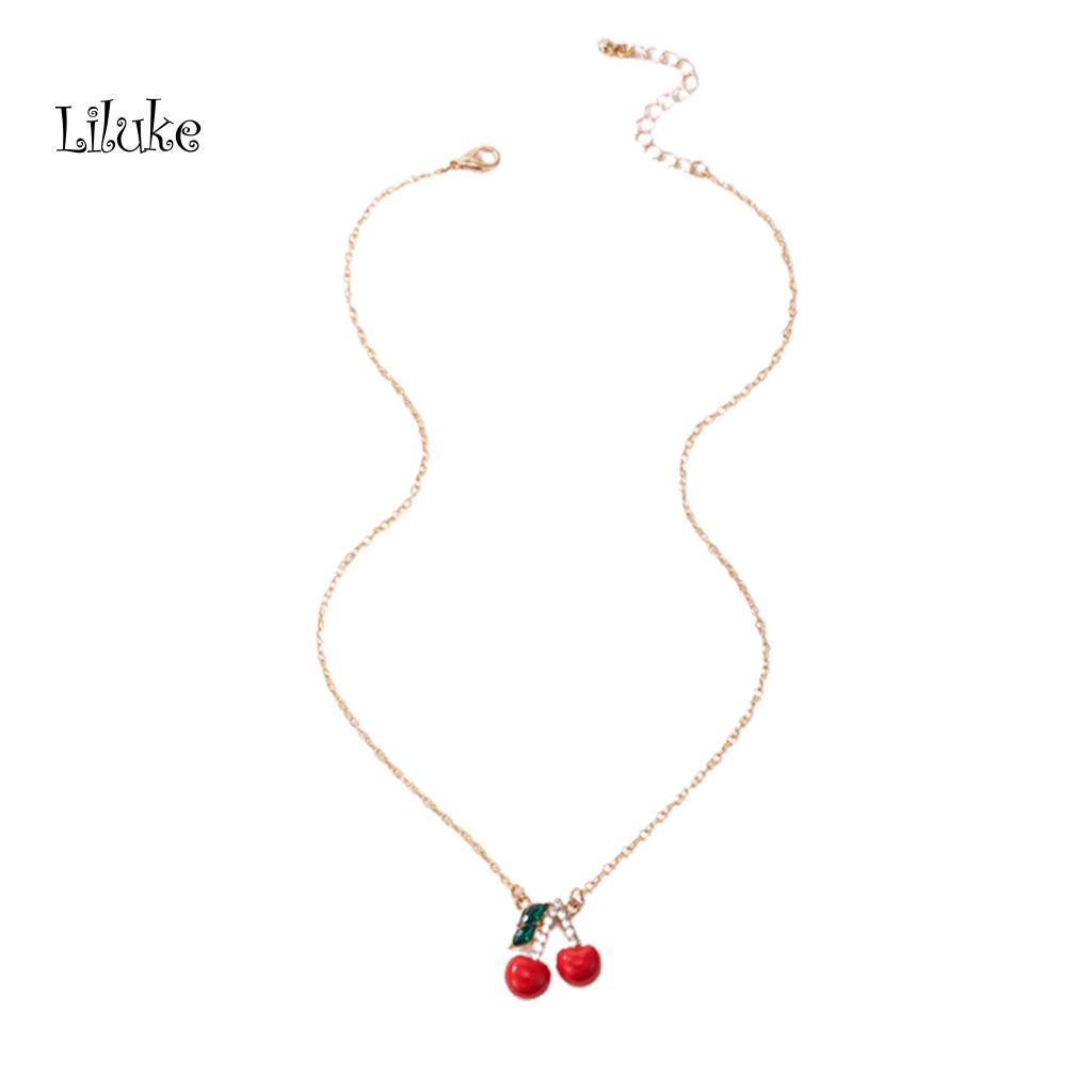 Vòng cổ Hợp Kim Trang Trí Hình Trái Cherry Thời Trang Cho Nữ