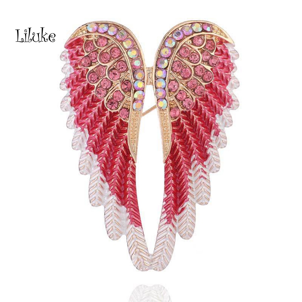 Ghim Cài Áo Hình Đôi Cánh Thiên Thần Đính Đá Thời Trang Cho Nữ