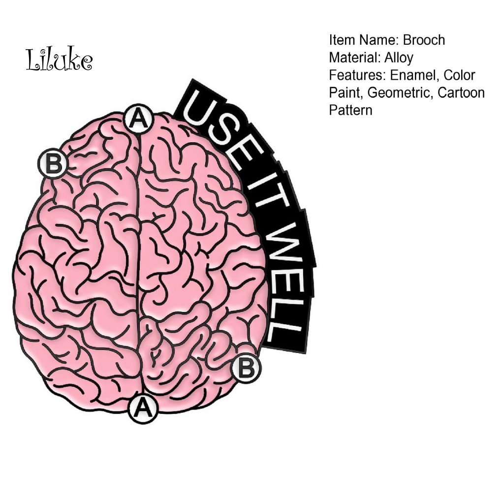 Huy Hiệu Cài Áo Họa Tiết Hình Học Hoạt Hình Đáng Yêu