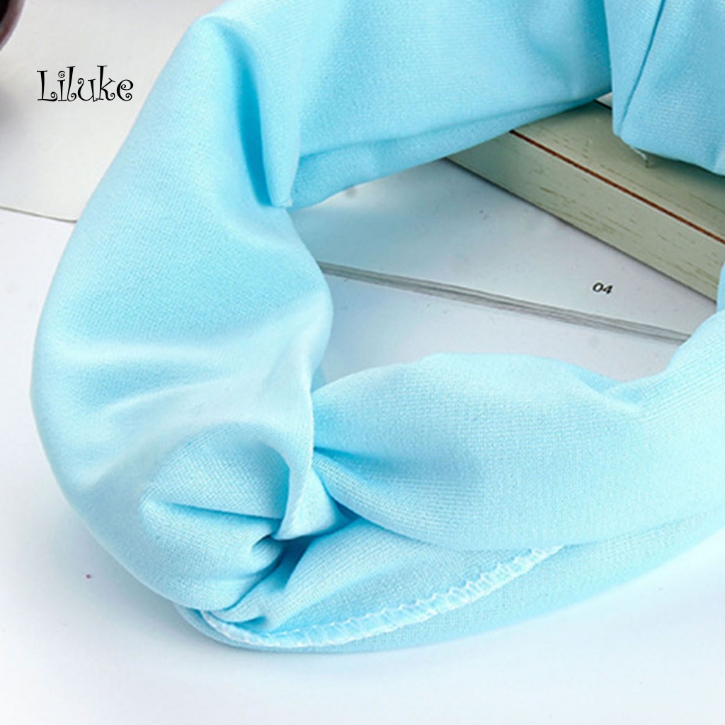 Băng Đô Cài Tóc Co Giãn Màu Trơn Bắt Mắt Thời Trang Cho Nữ