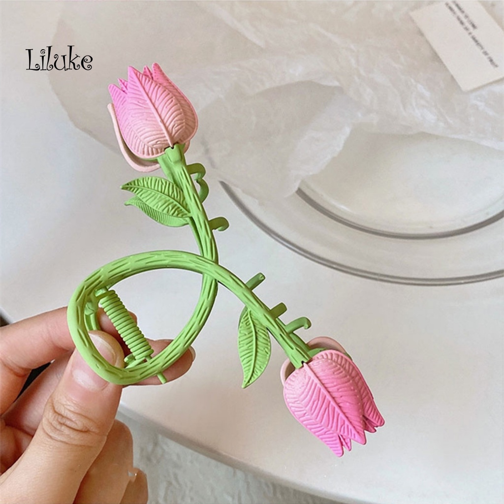 Kẹp Tóc Hợp Kim Hình Hoa Tulip Thời Trang Cho Nữ