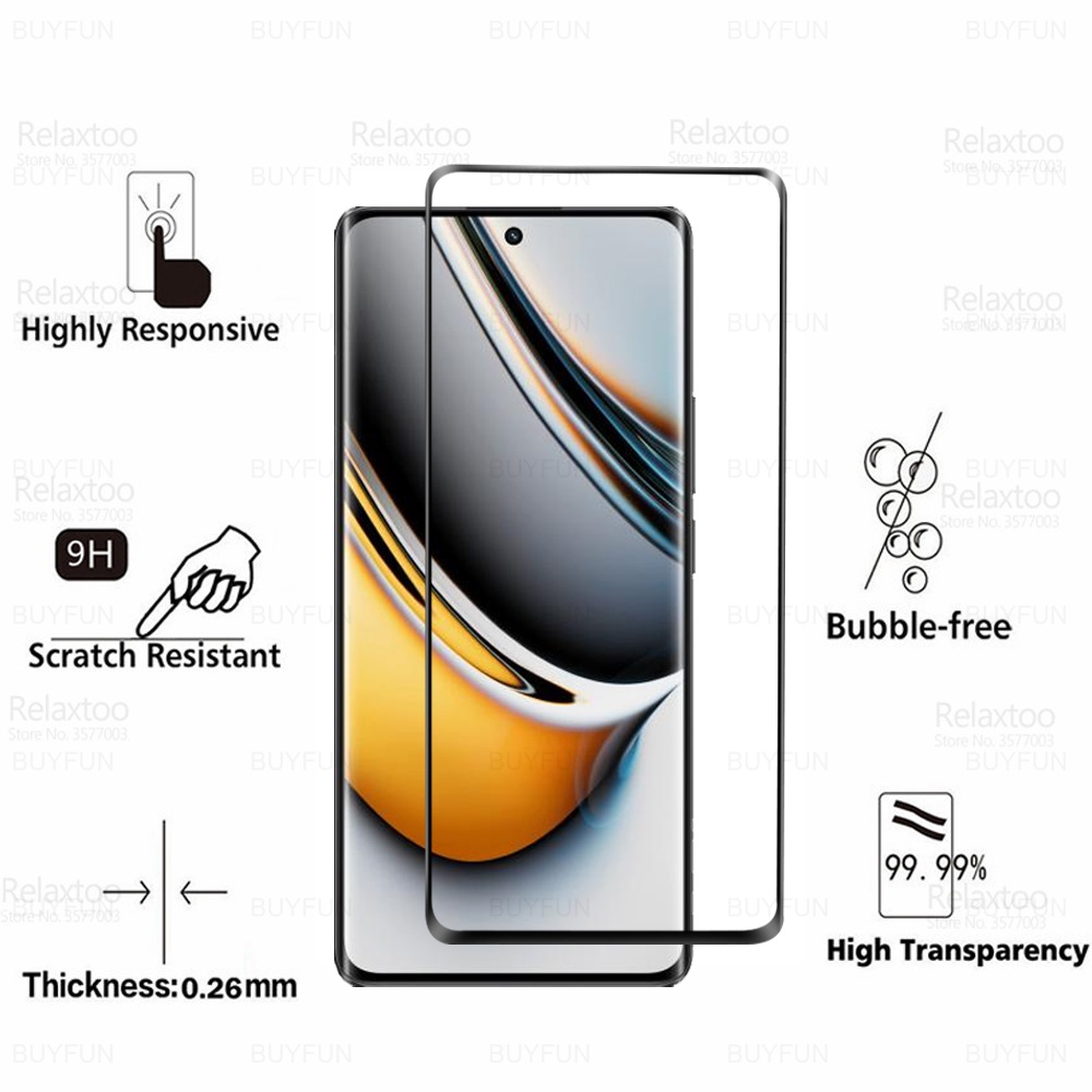 Kính Cường Lực 9H Viền Cong Bảo Vệ Camera Cho Realme 11 Pro Plus 5G 6.7inch Realmy 11Pro Realme11 Pro + Realme11Pro
