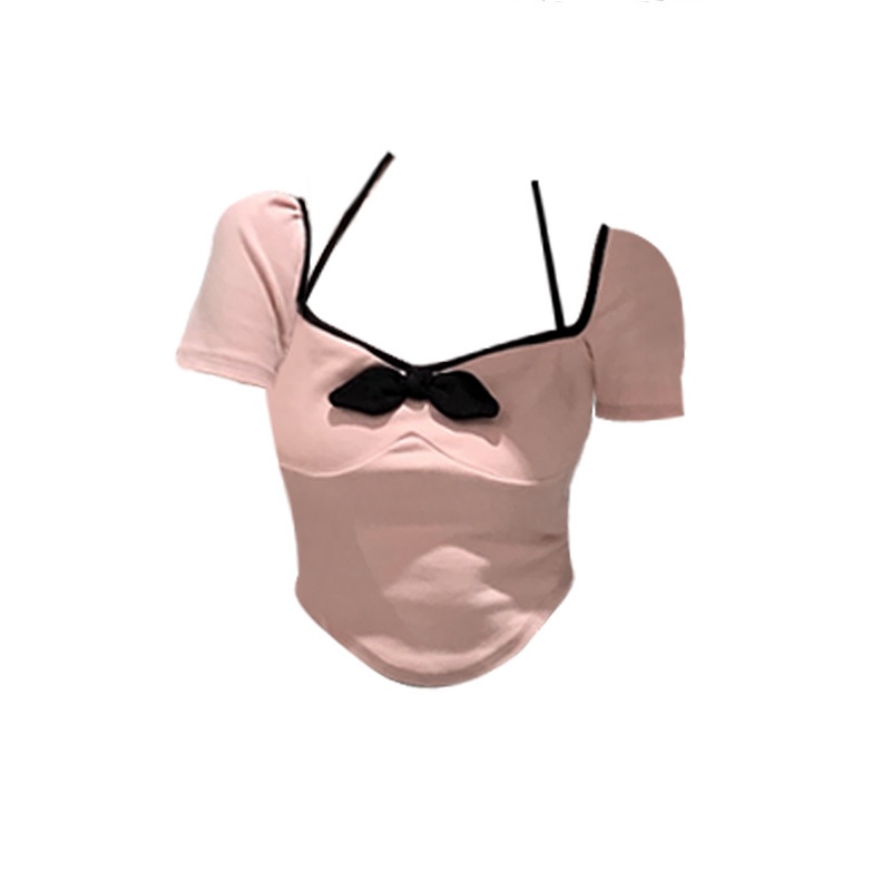 Áo Thun Tay Ngắn Thiết Kế Nơ Phong Cách Mới Ngọt Ngào Thời Trang Mùa Hè Cho Nữ