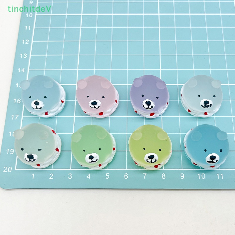 Set 2 Mô Hình Gấu Resin Mini Dạ Quang Trang Trí Bảng Điều Khiển Xe Hơi / Nhà Cửa / Sân Vườn
