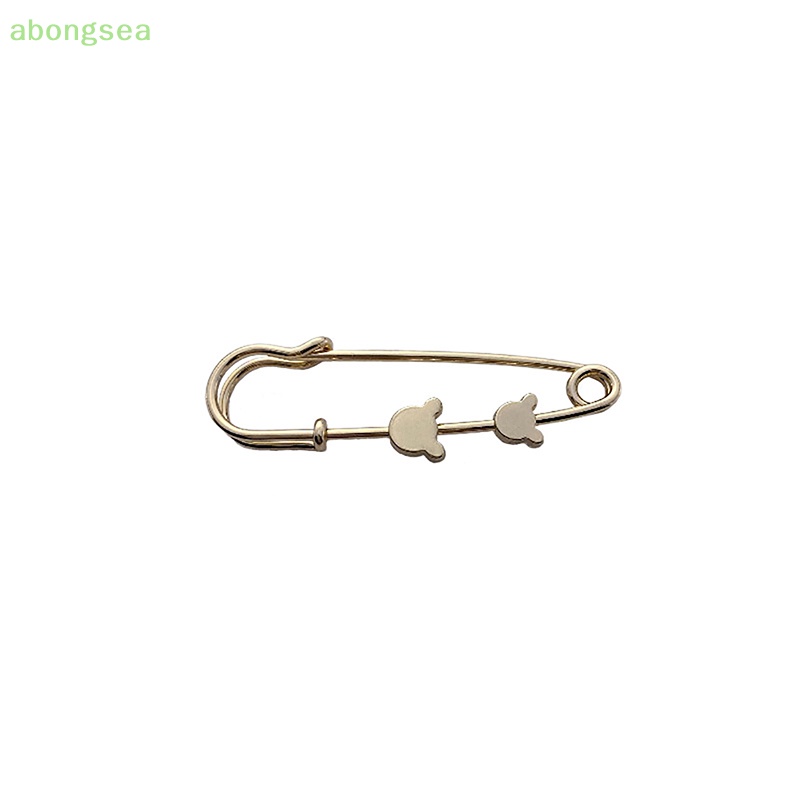 Trâm Cài Áo Hình Lục Giác / Ngôi Sao / Gấu Màu Vàng Bằng Hợp Kim Cố Định Chống Ánh Sáng Phong Cách Vintage Bongsea