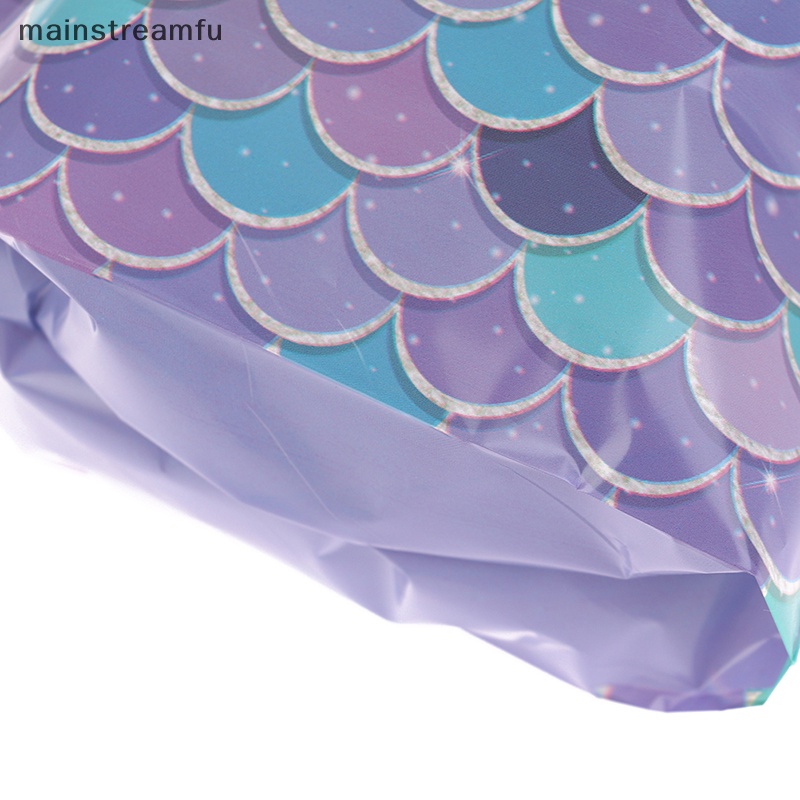 Set 50 Túi Nhựa Đựng Quà Sinh Nhật &amp; Cà Vạt In Hình Nàng Tiên Cá