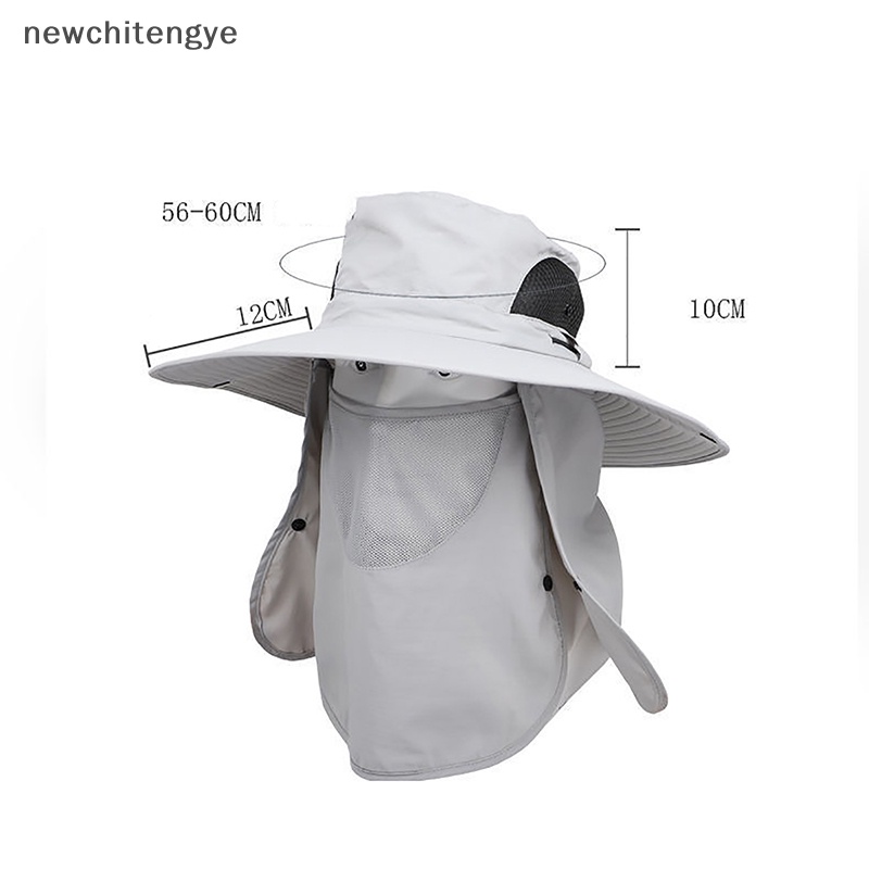 Mũ Vành Tròn Chống Nắng Chống Giọt Bắn Có Tấm Che Mặt Và Cổ Đa Hướng