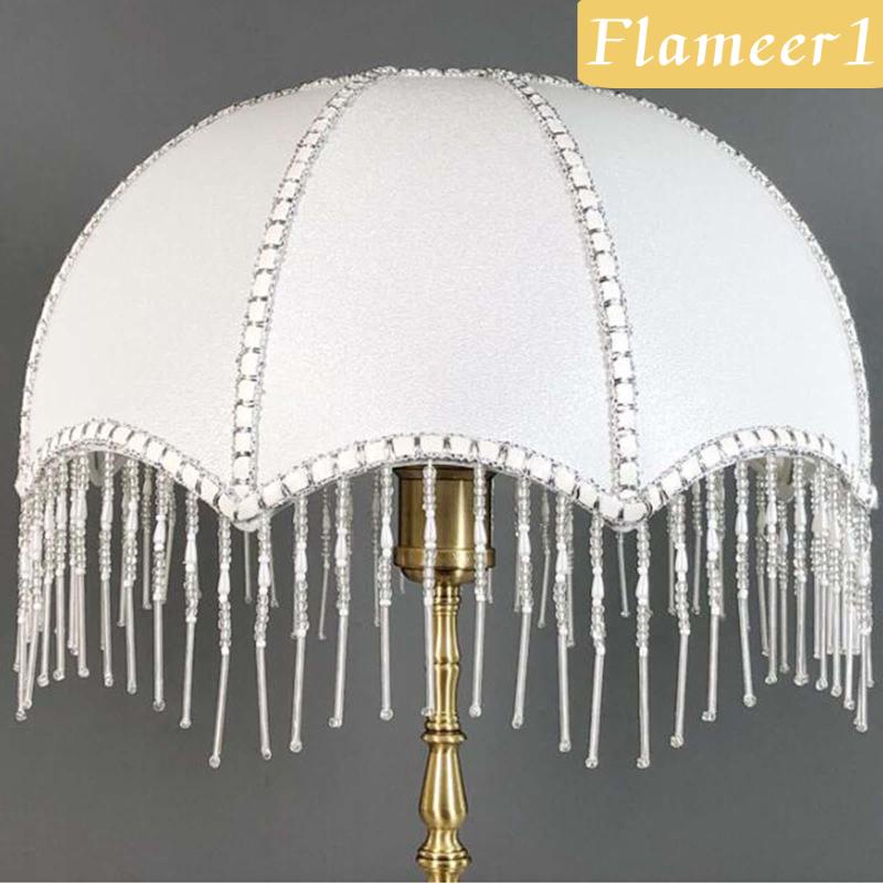 [Flameameer1] Ốp Chụp Đèn Bàn Hình Vòm Thay Thế Có Tua Rua Thanh Lịch Cho Đèn Ngủ
