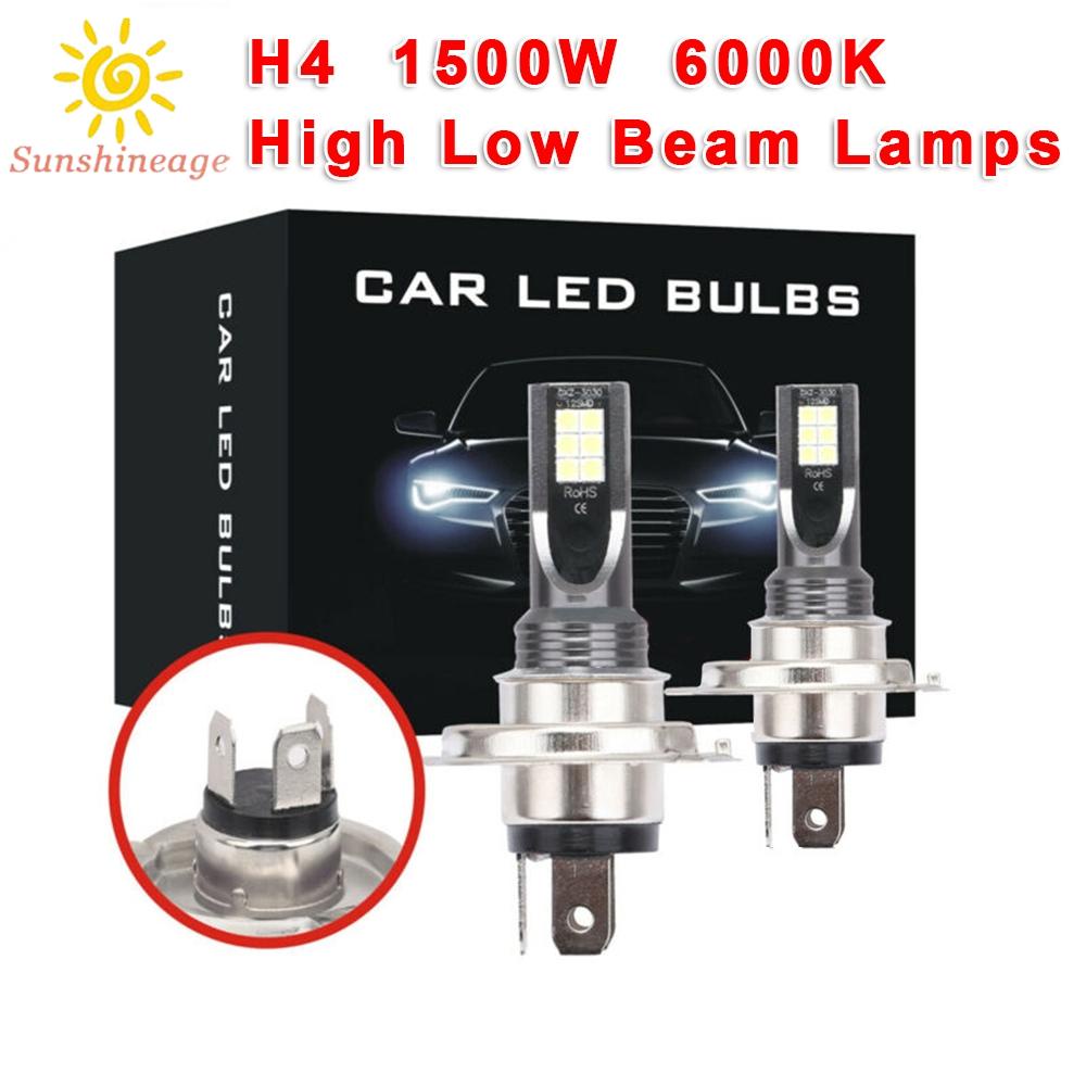 Đèn Pha LED H4 Ánh Sáng Trắng Bằng Nhôm Chống Thấm Nước Tiện Dụng